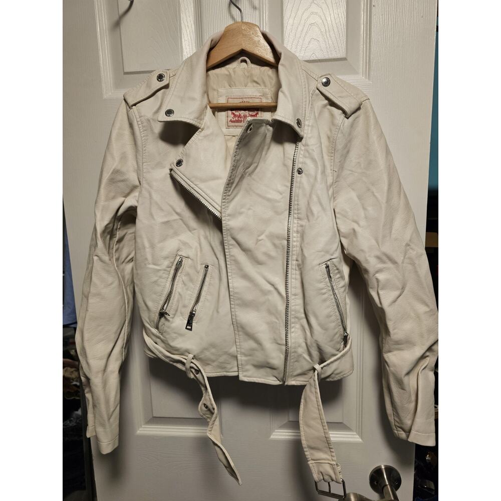 Levi’s Oyster Faux Leather Jacket Large